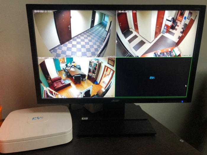 Система видеонаблюдения для офиса на 3 камеры